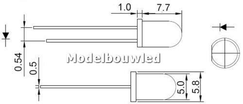 5 MM Led Geel Diffused