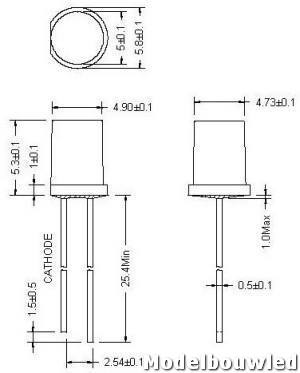 5 mm Led Helder Platte Top Wit