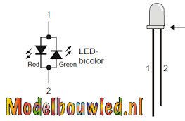 5 mm Led Bipolair Rood Groen