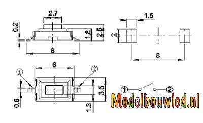 SMD Red push button switch sheet