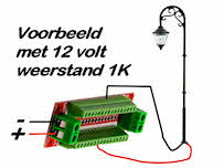 Lantaarn aansluiten via pcb met weerstand