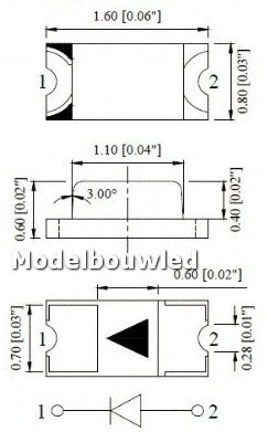 0603 SMD LED Groen