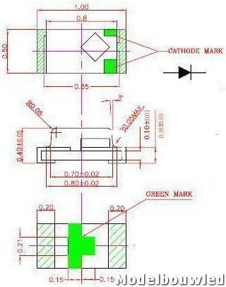 SMD Led 0402 Groen