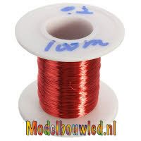 Lak Draad 0.2mm Rood 100 M