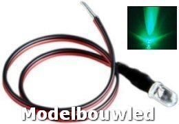 5 mm Led Groen Helder Bedraad 12 Volt