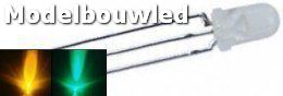 2 twee kleuren colour led 3mm groen geel