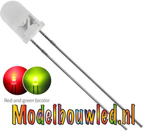 Bicolor led 3mm rood groen