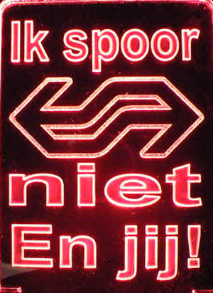 Ik spoor niet en jij!