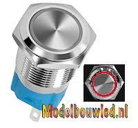 Druk schrakelaar verlicht Rood